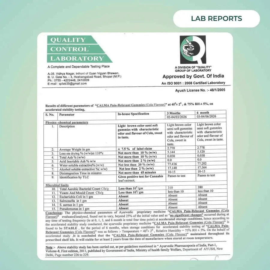 Calma Pain Relaxant Cannabis Gummies – Pain Relief Vijaya Gummies (135 mg per gummy)