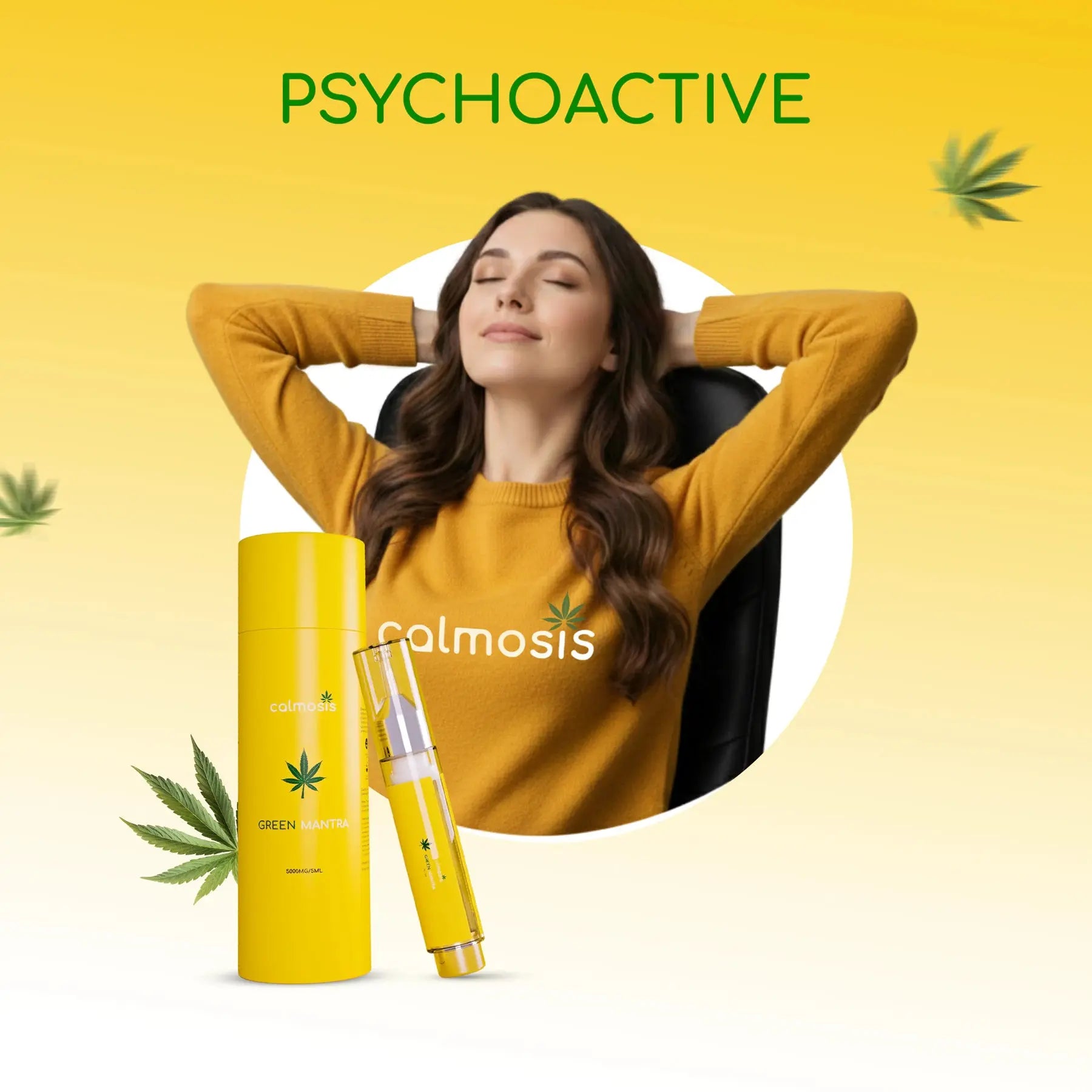 Calmosis Green Mantra 5000mg - 100% Full Spectrum Medical Cannabis Leaf Extract Paste for Pain, Stress & Inflammation