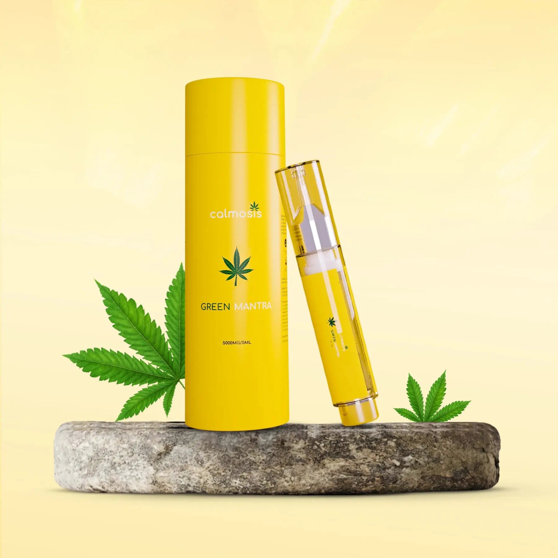 Calmosis Green Mantra 5000mg - 100% Full Spectrum Medical Cannabis Leaf Extract Paste for Pain, Stress & Inflammation