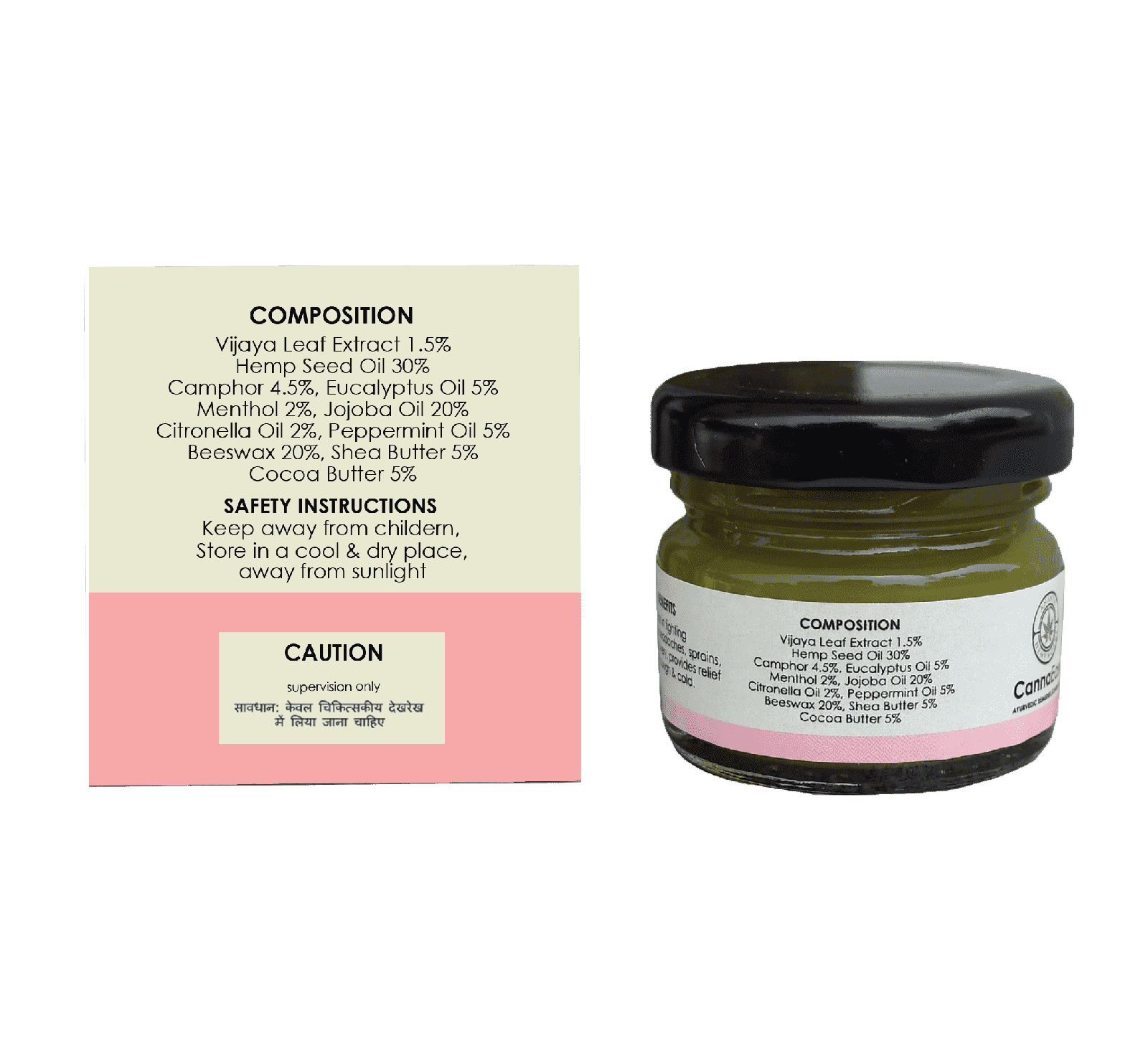 CannaEase Hemp Balm (For External Application) 25G (400MG - Cannabinoids)