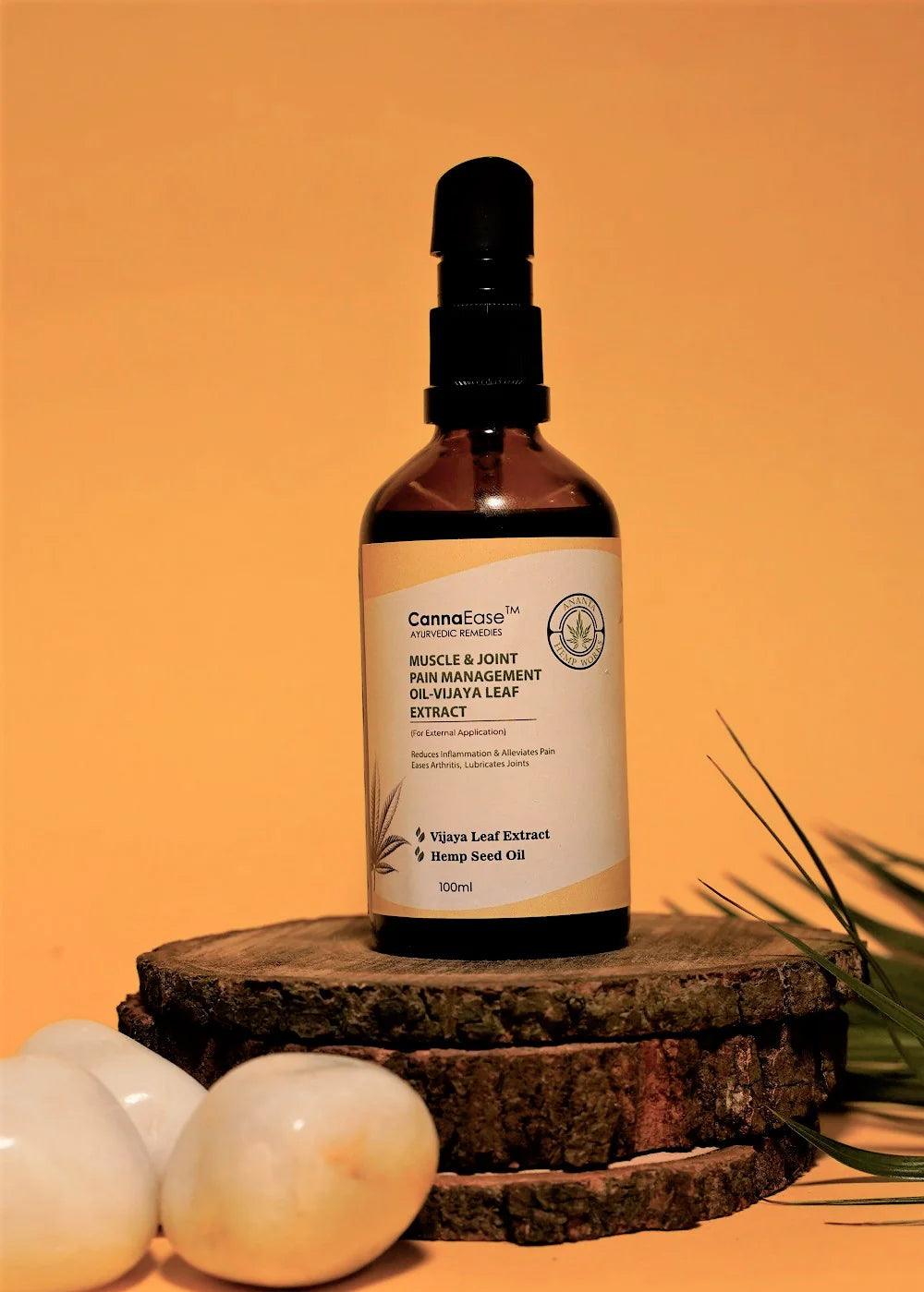 CannaEase Muscle & Joint Pain Management Oil-  Vijaya Leaf Extract (100 ML)Medicine & DrugsCannaEase Muscle and Joint Pain Management Oil | Vijaya Leaf Extract 