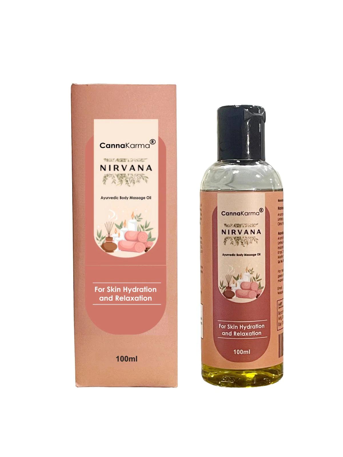 CannaKarma Nirvana Hemp Body Massage Oil 100ml.