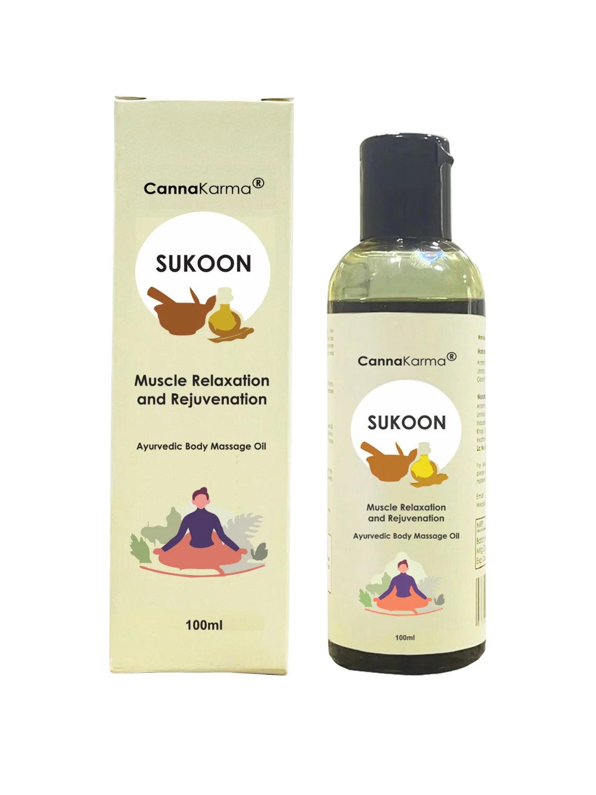 CannaKarma Sukoon Hemp Body Massage Oil 100ml.