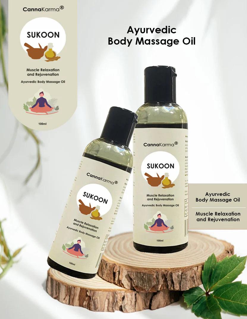 CannaKarma Sukoon Hemp Body Massage Oil 100ml.