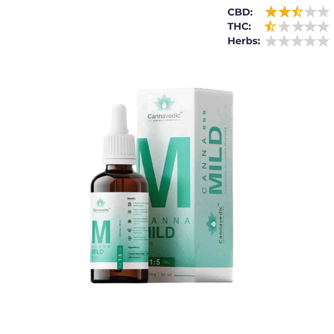 Cannavedic - Canna Mild THC CBD Oil (1:5|THC:CBD) 1000mg.