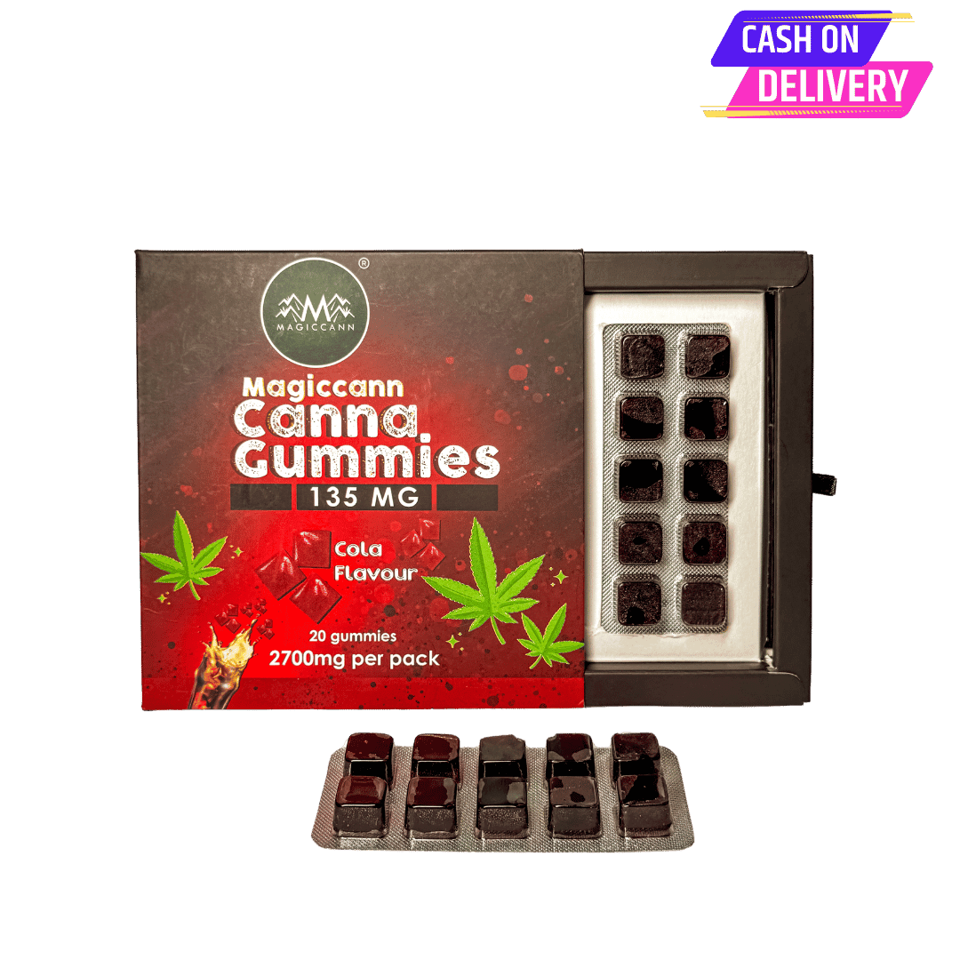 Cannabis Gummies - Magiccann Canna Gummies - Cannabis Infused Gummies 135MG Extra Strong -Cola Flavor