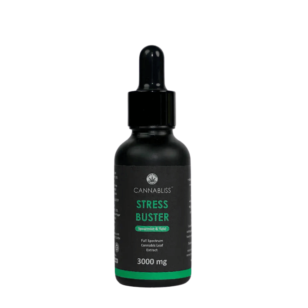 Cannabliss Stress Buster – High-Potency CBD Oil (1:3) – 3000mg.