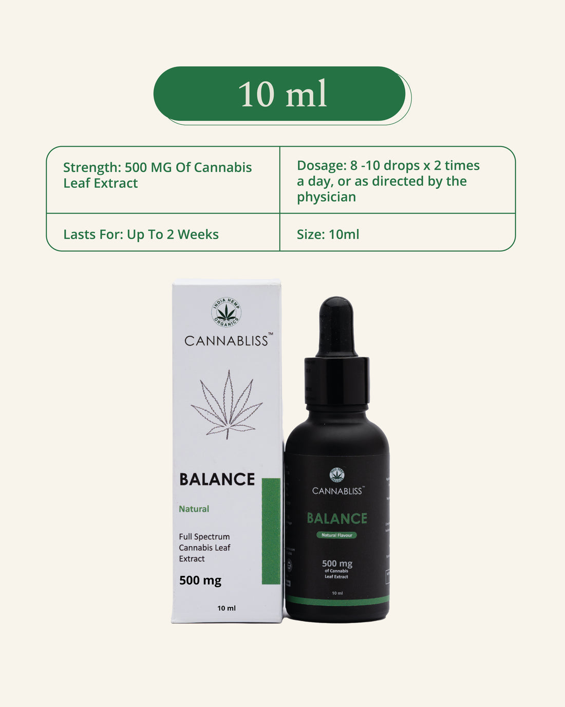 Cannabliss Balance CBD Oil - Full-Spectrum (1:3) - 500mg/1500mgCbd OilCannabliss CBD Oil 500mg - Full-Spectrum Relief Benefits