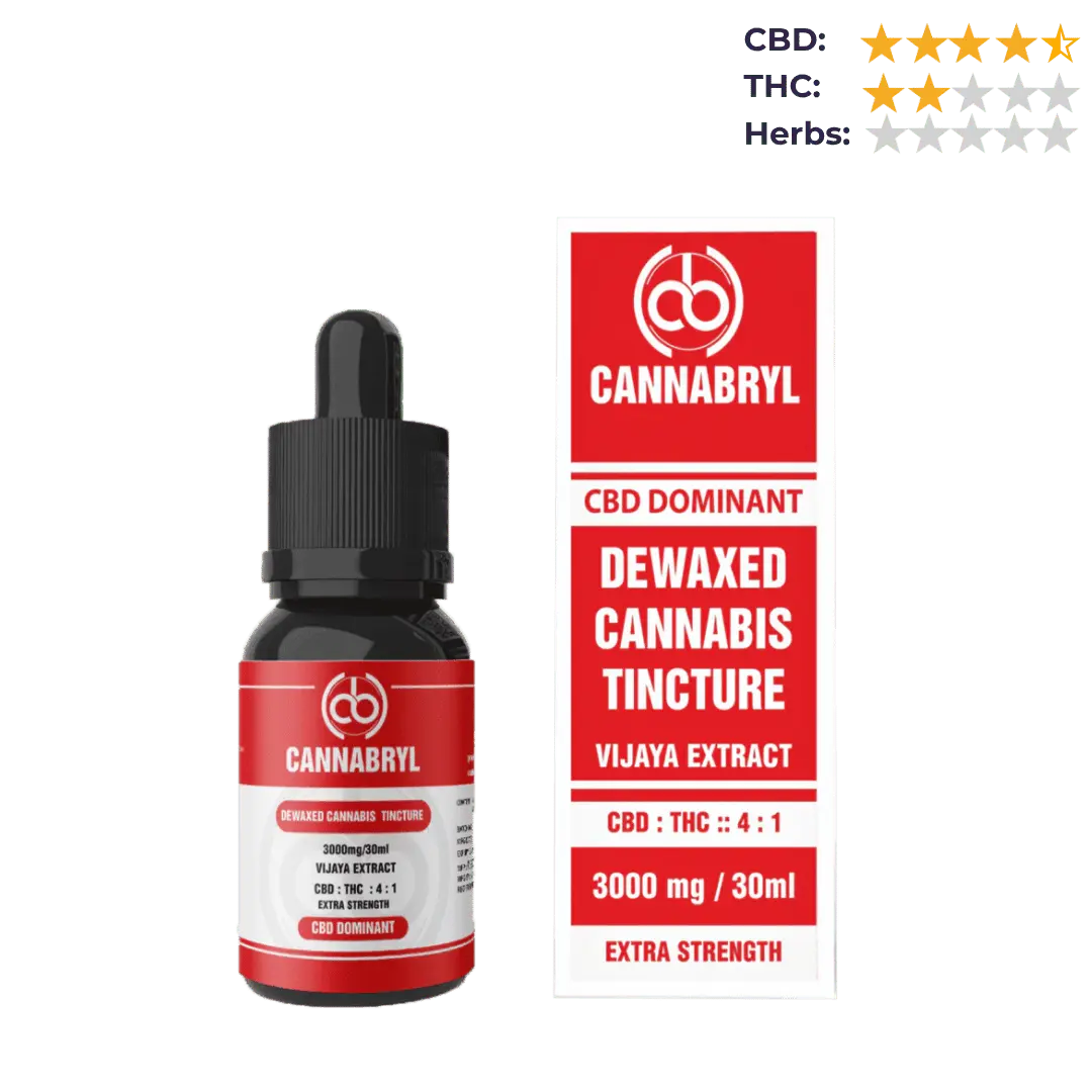 Cannabryl - Dewaxed Cannabis THC - CBD Tincture 4:1 3000mg.