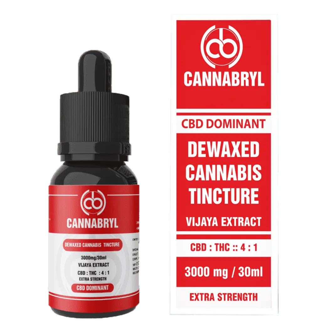 Cannabryl - Dewaxed Cannabis THC - CBD Tincture 4:1 3000mg.