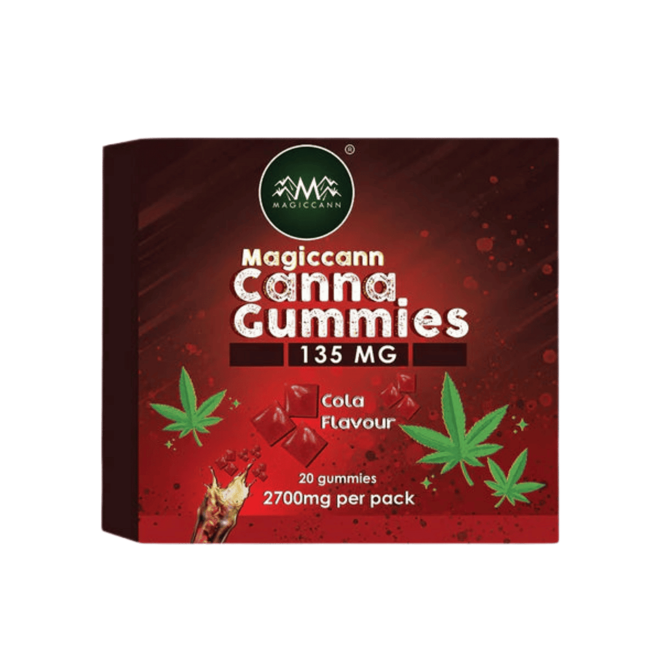 Magiccann Canna Gummies - Cannabis infused gummies 135MG Extra Strong -Cola Flavor