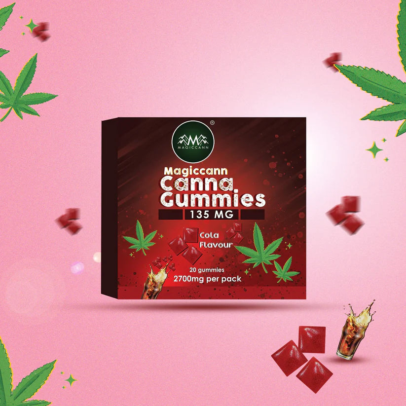 Magiccann Canna Gummies - Cannabis infused gummies 135MG Extra Strong -Cola Flavor