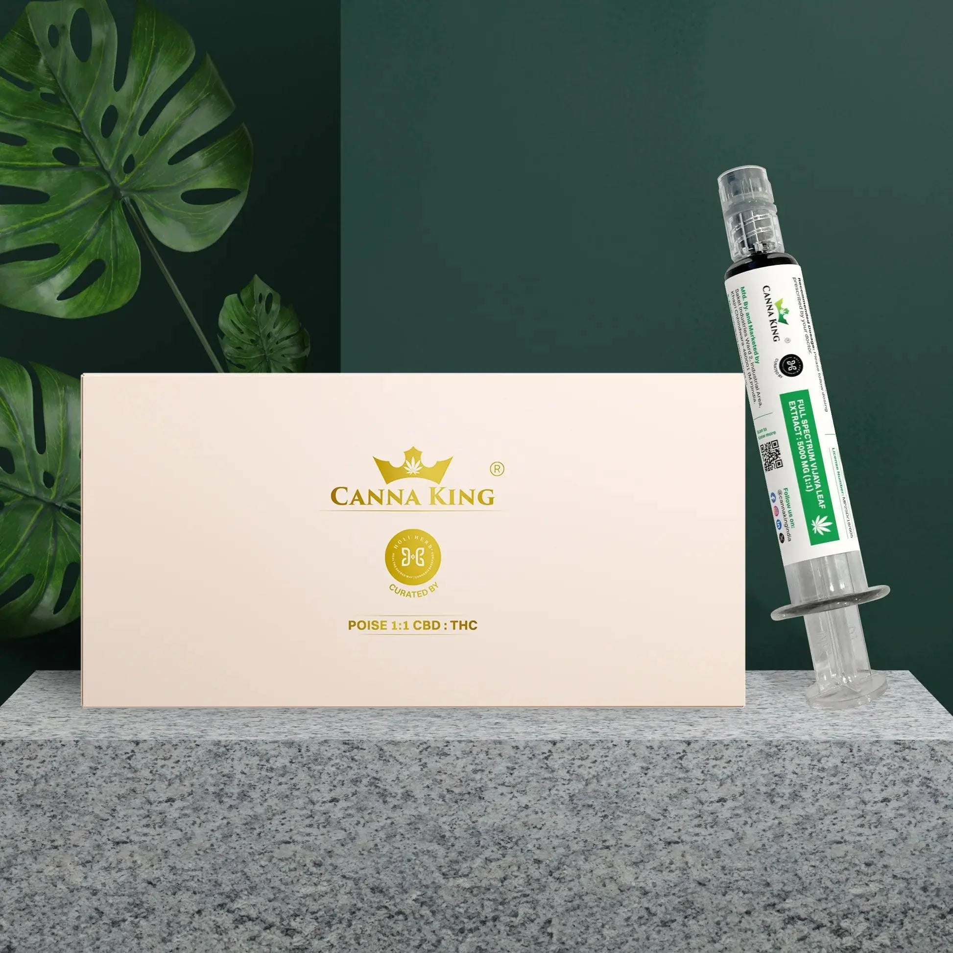 Cannaking- Poise: Full Spectrum Cannabis Extract, 5000 Mg, 1:1 CBD : THC.