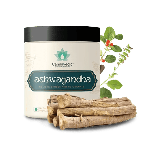 Cannavedic - Ashwagandha Capsules – Relieve Stress and Rejuvenate(60 capsules).