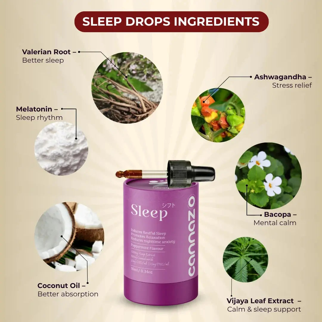 Cannazo Mental Health Duo | Calm Drops + Brain Easer Sleep Drops