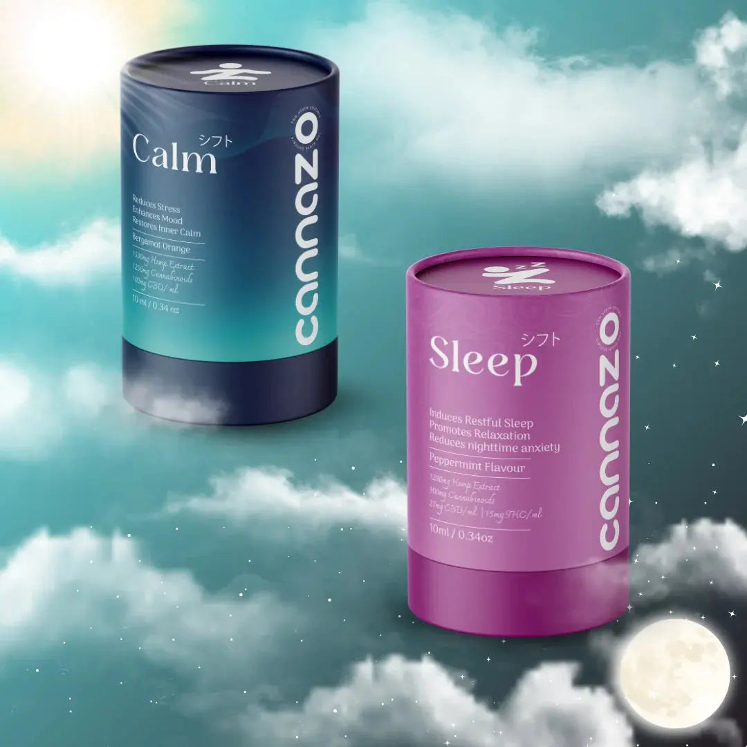 Cannazo Mental Health Duo | Calm Drops + Brain Easer Sleep Drops