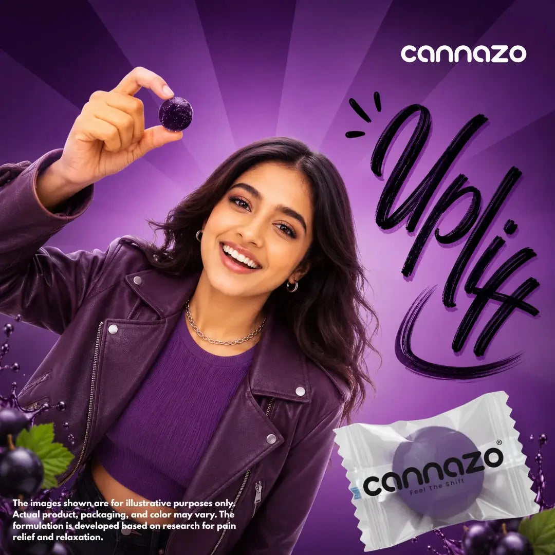 Cannazo Uplift Gummies (Vatis) 5000mg | Full-Spectrum Vijaya Leaf Gummies | 10pc Blackcurrant