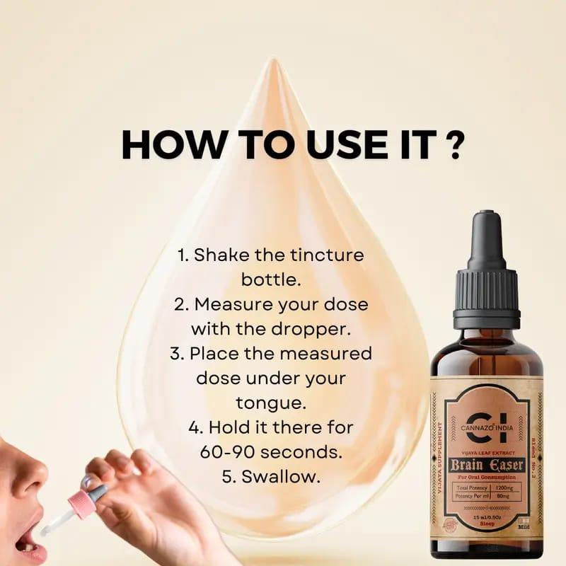 How to use Cannazo Brain Easer Sleep- Medical Cannabis Tincture
