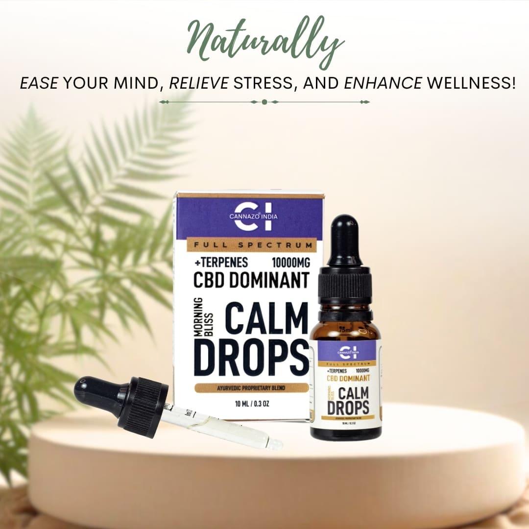 Cannazo - Calm Drops - CBD Dominant Oil, Uplifts Mood, Eases Anxiety