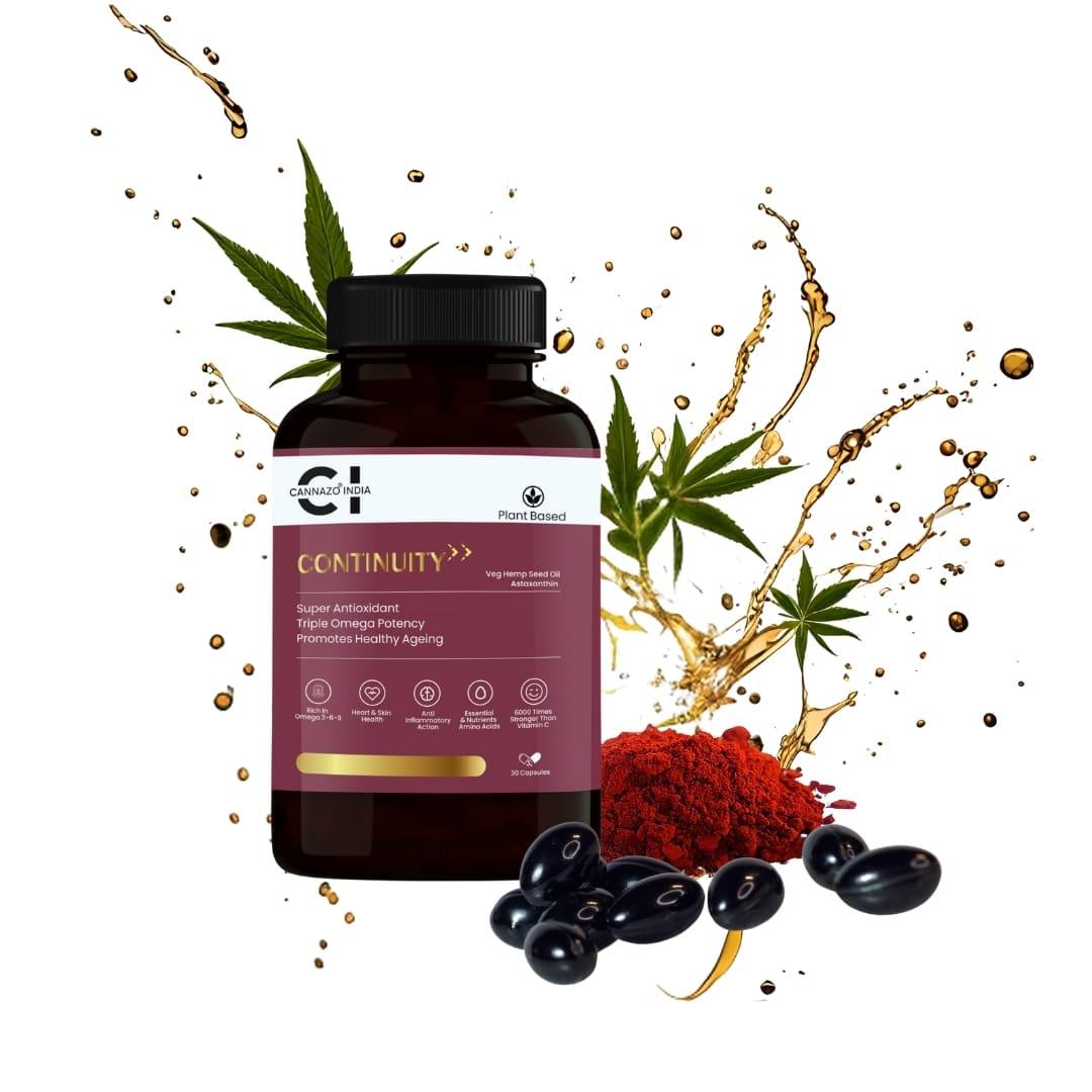 Cannazo- Continuity Softgel (Hemp Seed Oil + Astaxanthin)sofgelsCannazo Continuity Softgel - Astaxanthin Hemp Oil | Antioxidant