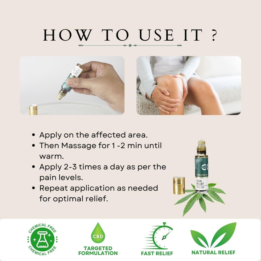 Cannazo Migraine Aid with full spectrum extract (CBD + THC) 720mg : 9mlTopical CBDMigraine Aid | CBD For Headache and Heavy Head | CBD Store India
