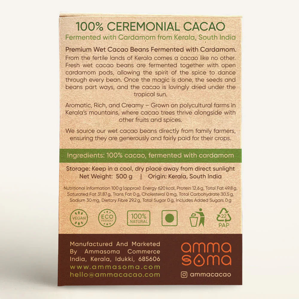Amma Cacao- Artisanal Fermenations - Cardamom 500g