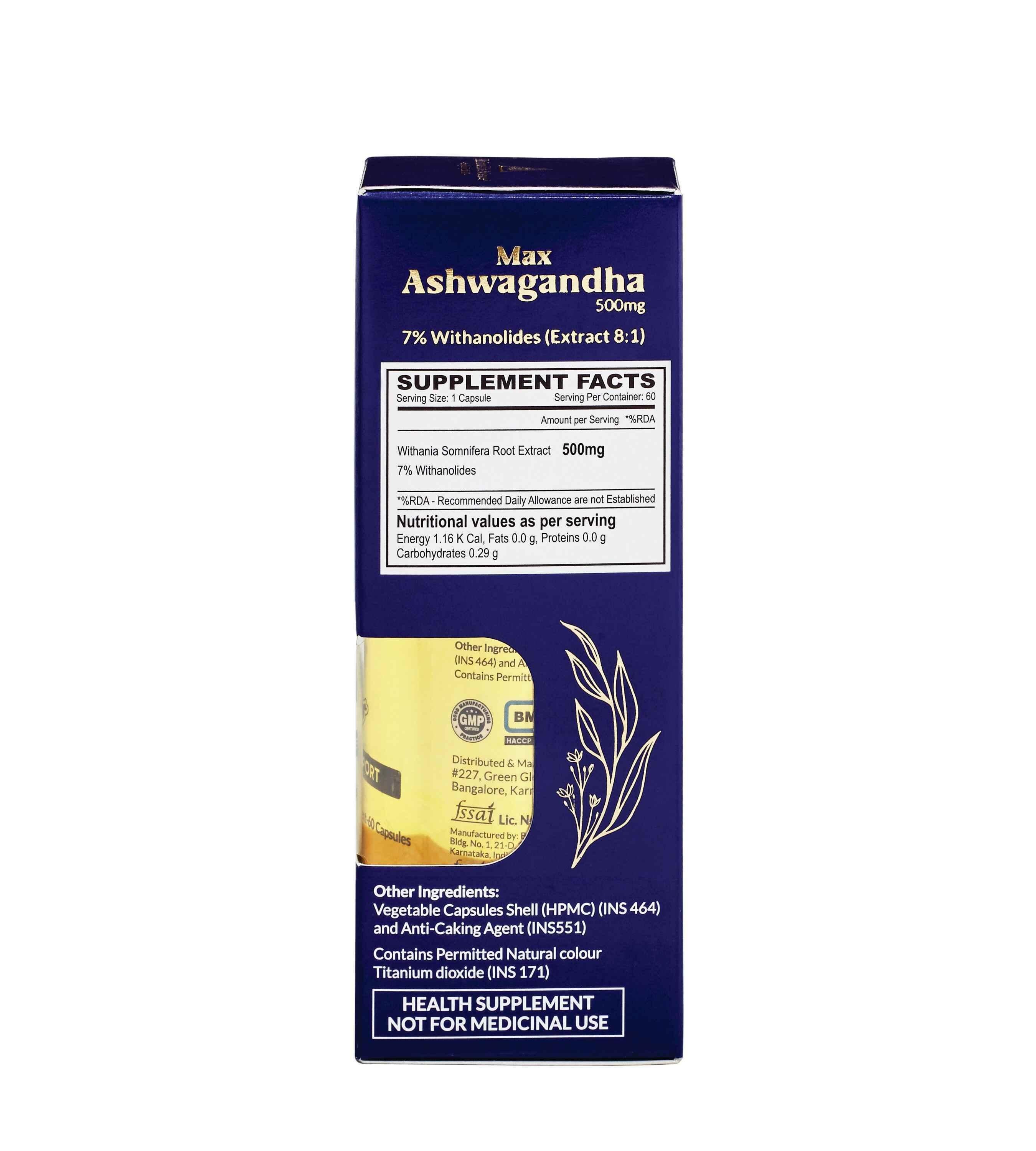 Maximus Life Sciences- Max Ashwagandha 500mg.