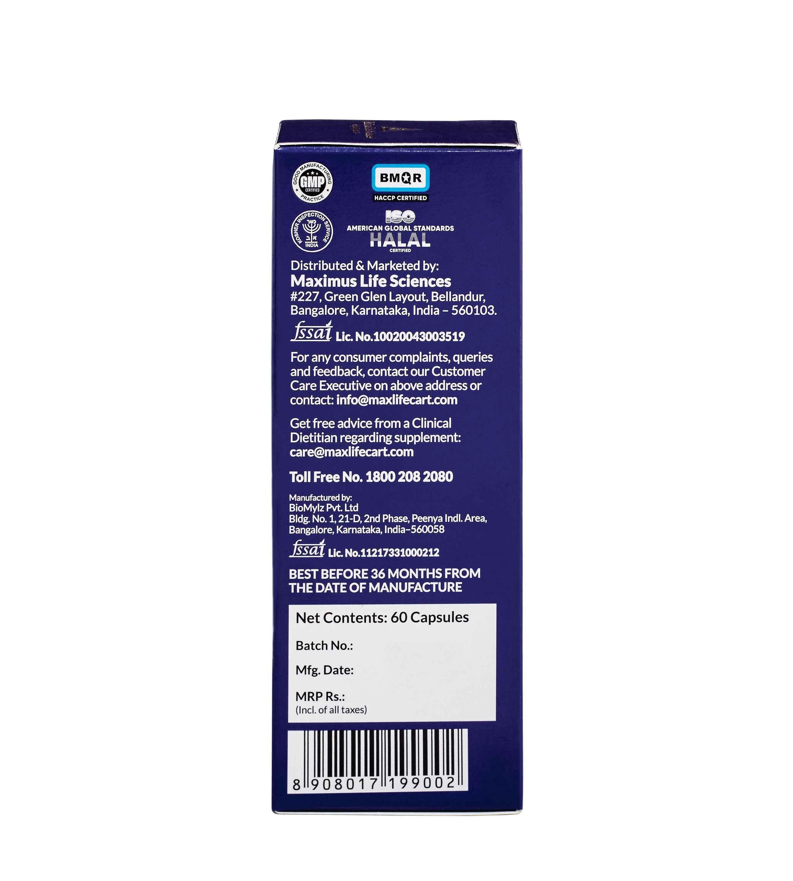 Maximus Life Sciences- Max Ashwagandha 500mg.