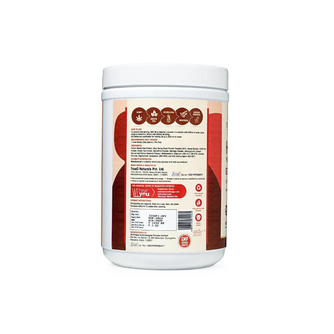 Noigra- Hemp Protein Powder - Chocolate FlavourProtein powderNoigra Hemp Protein Powder Chocolate | 24g Protein, Vegan, Non-GMO