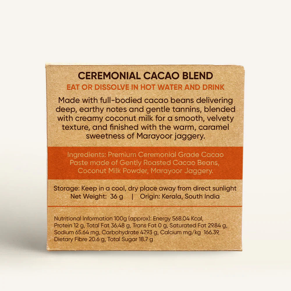 Amma Cacao Ceremonial Cacao Blend Classic 36g (Pack of 10)