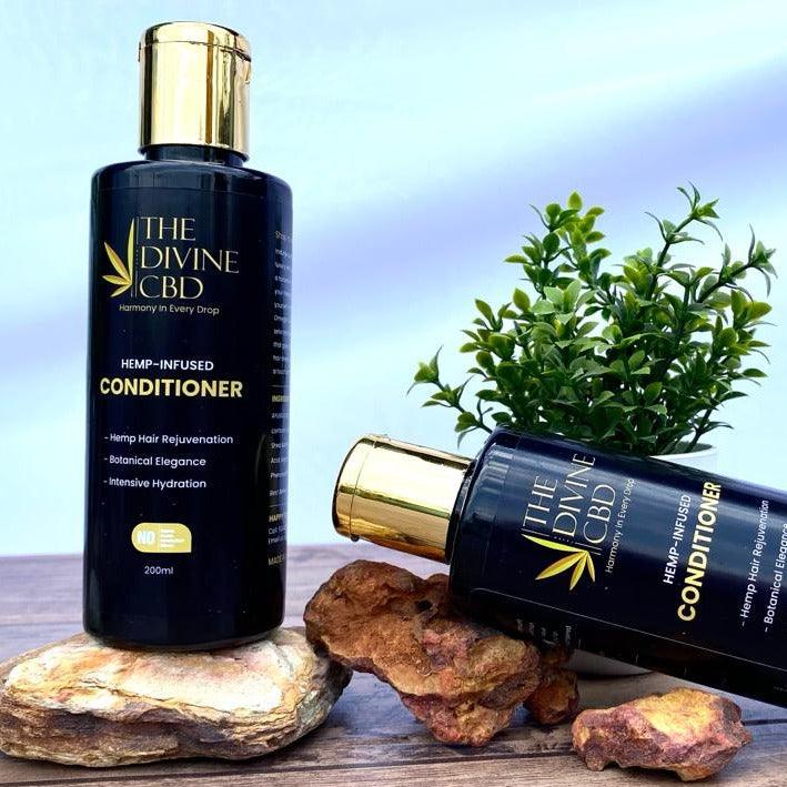 The Divine CBD- Hemp Infused Hair Conditioner | Elevate Your Haircare Ritual to Unprecedented LuxuryShampoo + ConditionerHemp Infused Conditioner - Luxe Haircare | Hydration & Smoothness