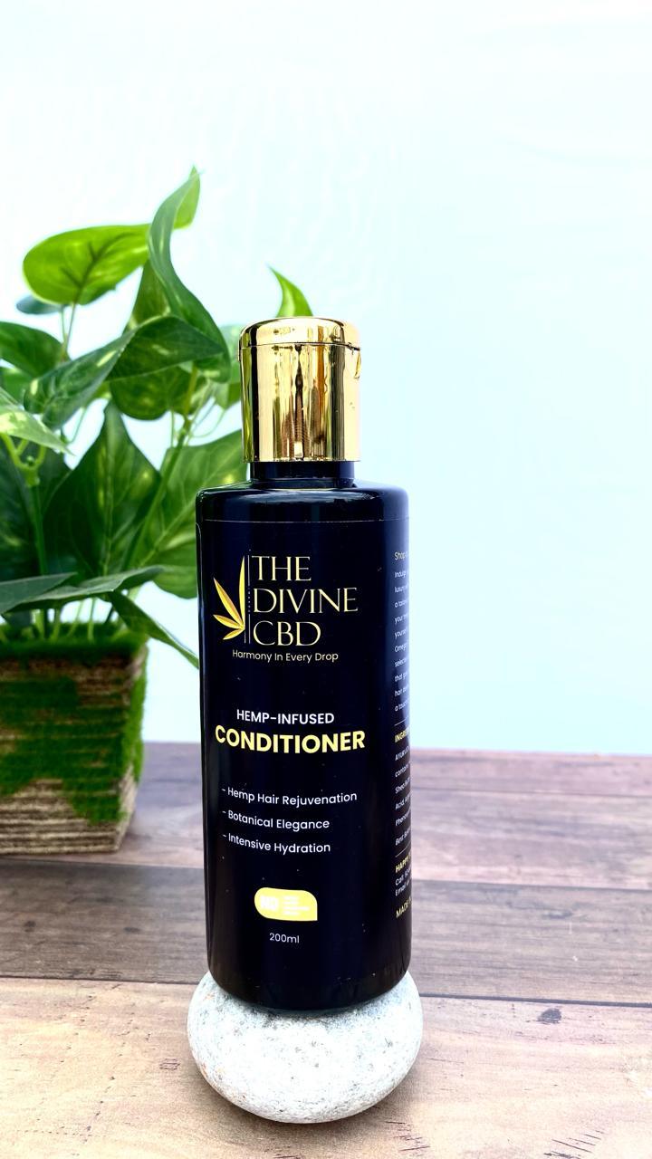 The Divine CBD- Hemp Infused Hair Conditioner | Elevate Your Haircare Ritual to Unprecedented LuxuryShampoo + ConditionerHemp Infused Conditioner - Luxe Haircare | Hydration & Smoothness