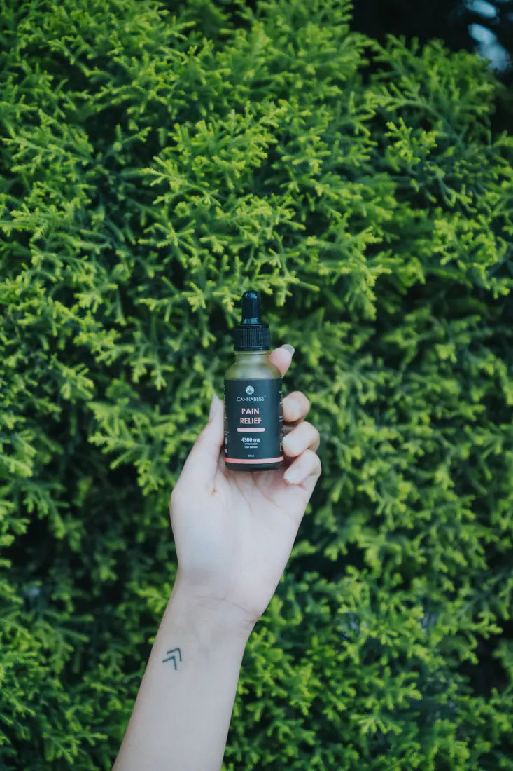 Cannabliss Pain Relief – Extra-Strength THC rich Oil – 1500mg/4500mg ( Peppermint and Turmeric).