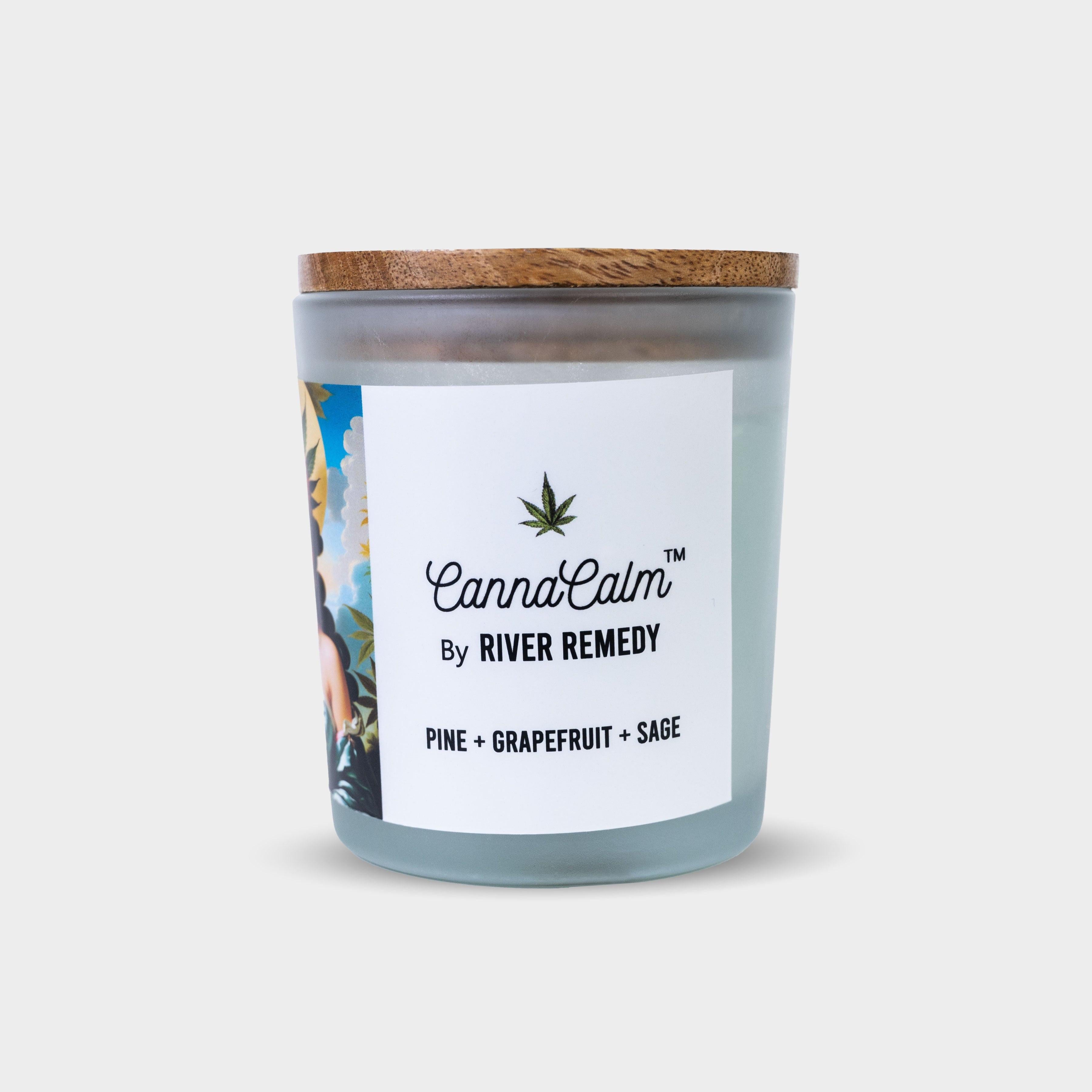 CannaCalm Goddess Hemp Candle.