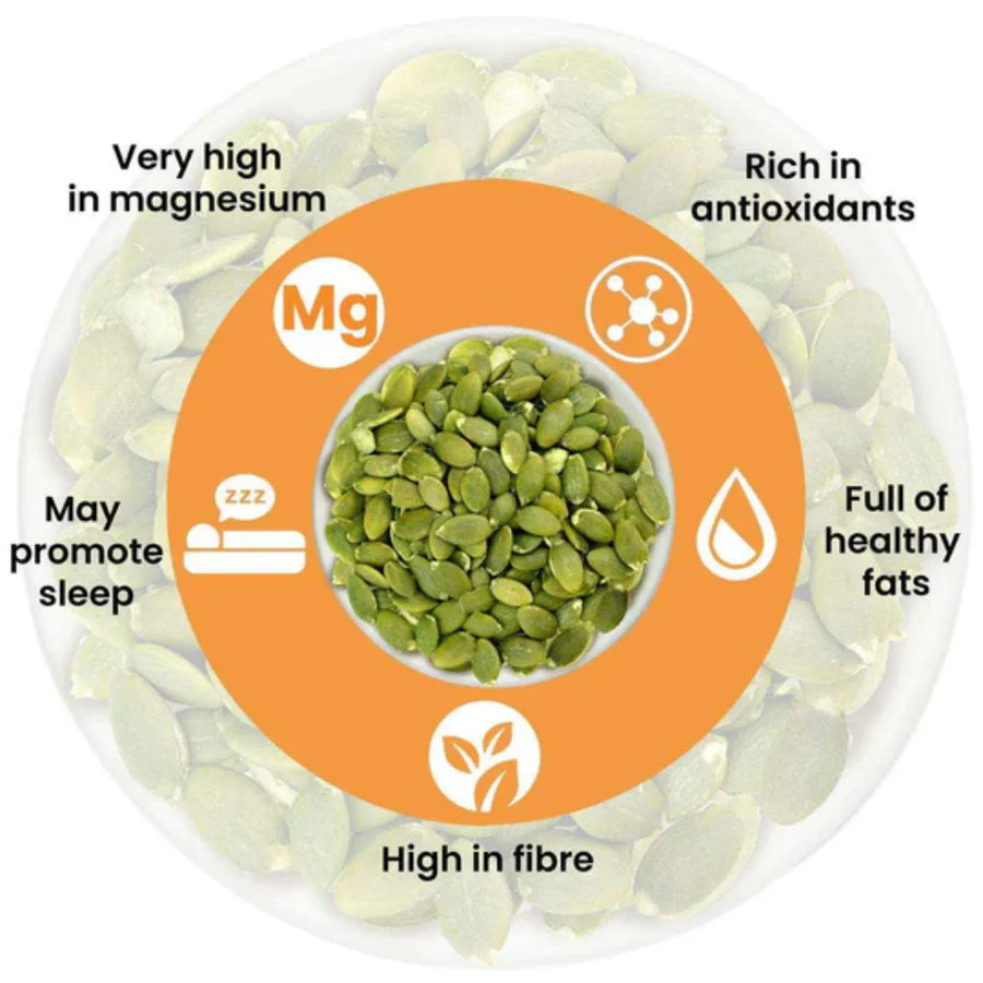 Moksa Organic Raw Pumpkin Seeds – Antioxidant-Rich Super Seeds for Daily Wellness