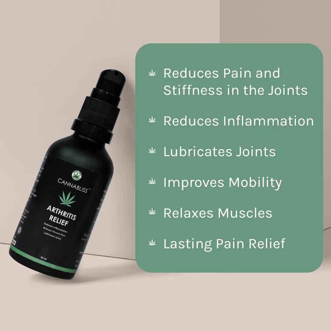 Cannabliss Arthritis Relief | Ayurvedic Medicinal Oil | Topical.