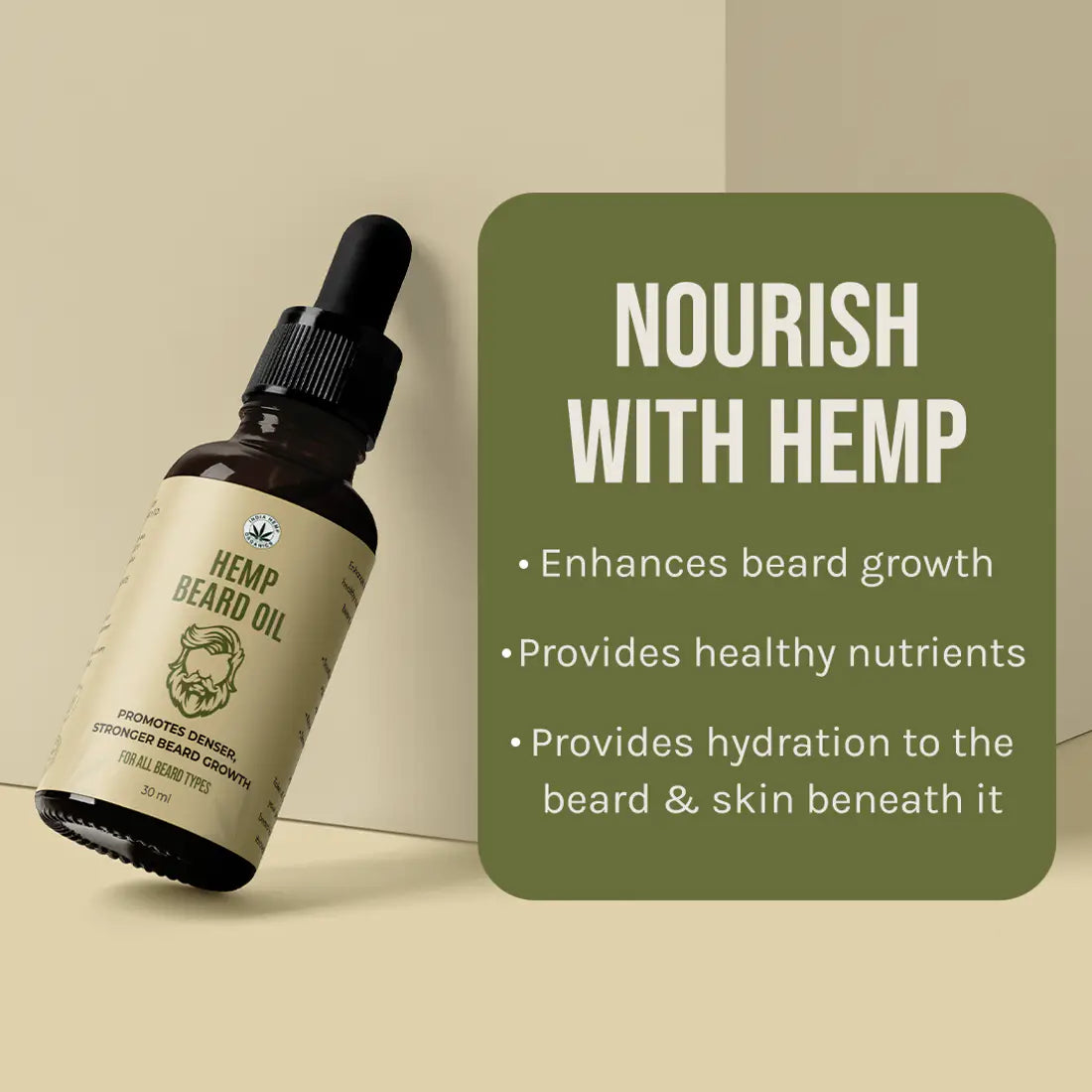India Hemp Organics- Hemp Beard Oil | 30ml.