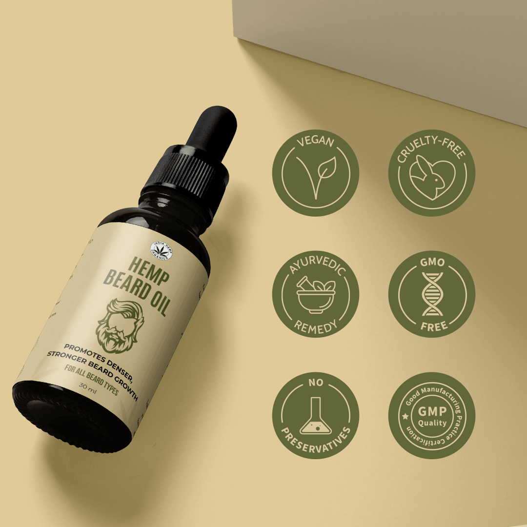 India Hemp Organics- Hemp Beard Oil | 30mlBeard OilHemp Beard Oil - Grow & Strengthen | 30ml