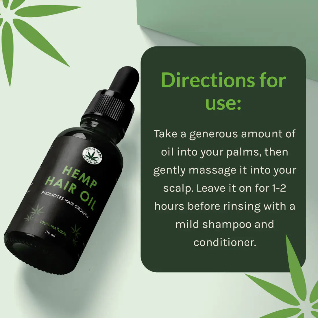 India Hemp Organics- Hemp Hair Oil | 30ml.