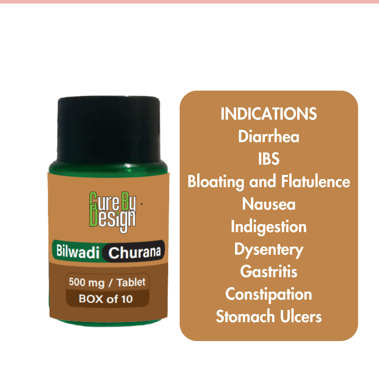 Cure By Design- Bilwadi Churana 340 mg- Advanced Gut Support.