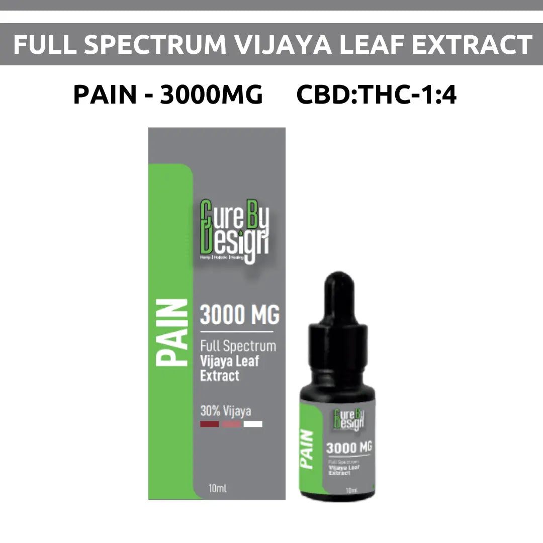 Cure By Design- Pain (30%) | Cannabis Full Spectrum Extract Tincture 300mg/ml ( CBD : THC - 1 : 4).