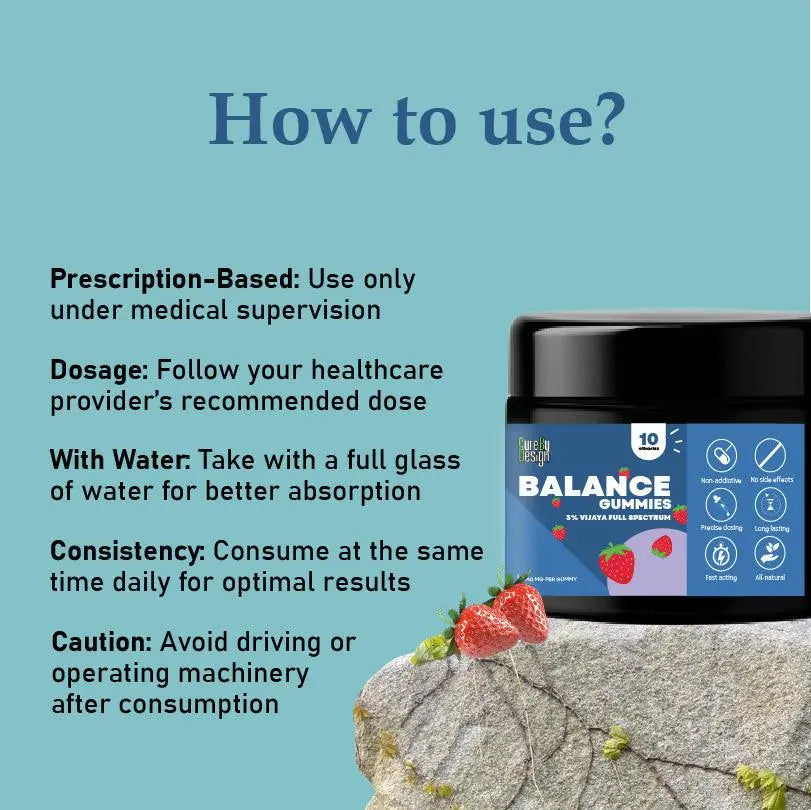 Cure by Design: Balance CBD Gummies – Wellness & Daily Harmony 1400mg.