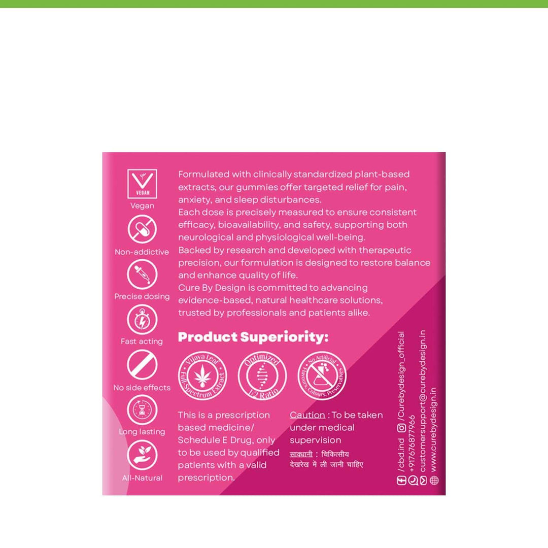 Cure By Design- Sooth Gummies - Calm, Comfort, and Lasting ReliefCannabis gummiesCure By Design Sooth Gummies - Prescription Relief