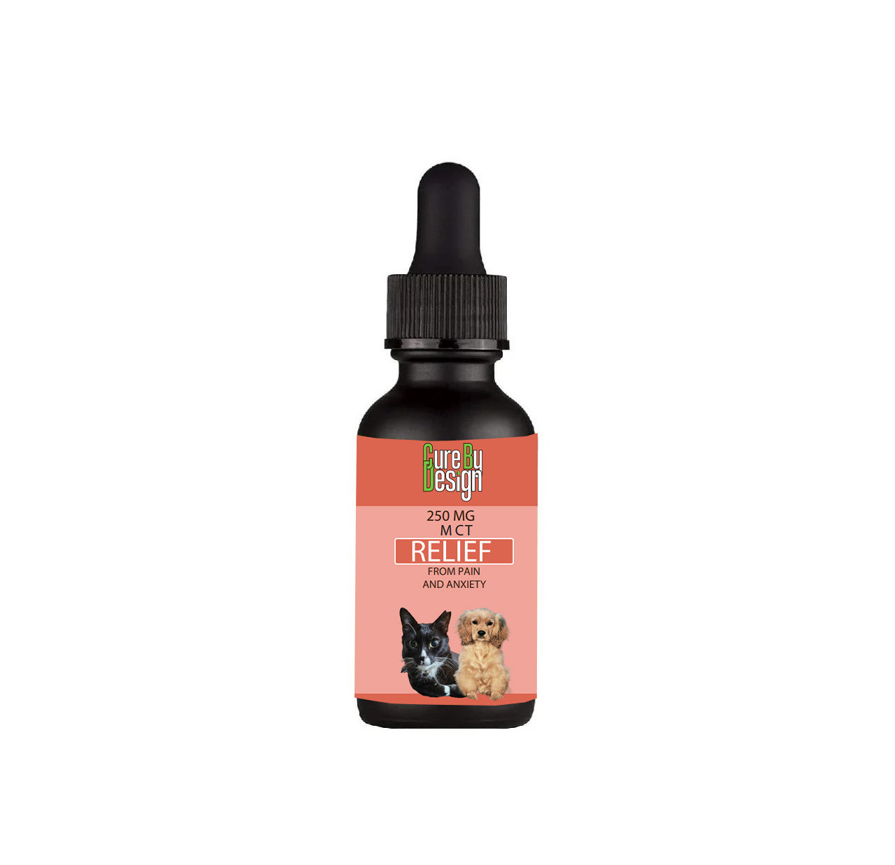 Cure By Design- Relief 250mg CBD for Small Animals (MCT)