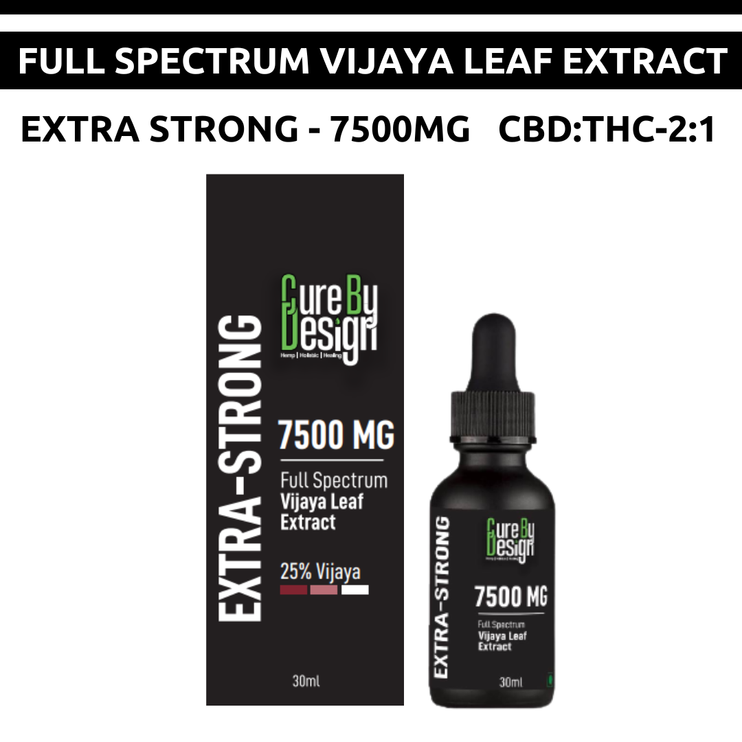 Cure By Design- Extra Strong (25%) | Vijaya Full Spectrum Extract Tincture 250mg/ml (CBD : THC - 2 : 1)