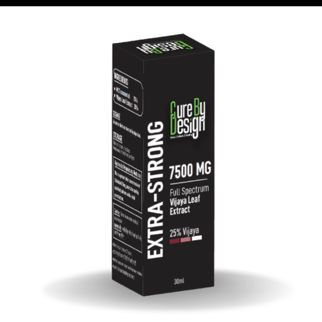 Cure By Design- Extra Strong (25%) | Vijaya Full Spectrum Extract Tincture 250mg/ml (CBD : THC - 2 : 1).