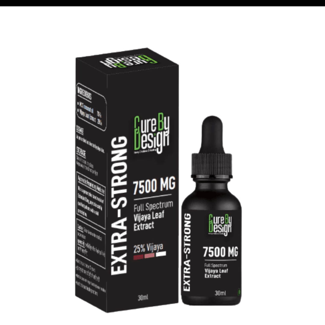 Cure By Design- Extra Strong (25%) | Vijaya Full Spectrum Extract Tincture 250mg/ml (CBD : THC - 2 : 1).