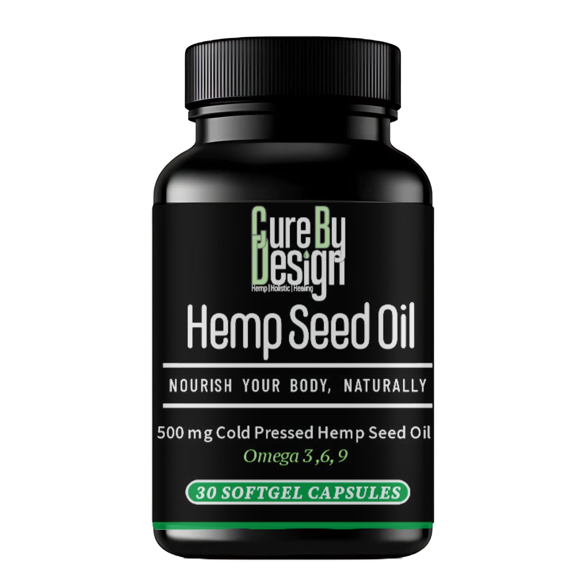 Cure By Design Hemp Seed Oil Softgel Capsule 500mg - CBD Store India