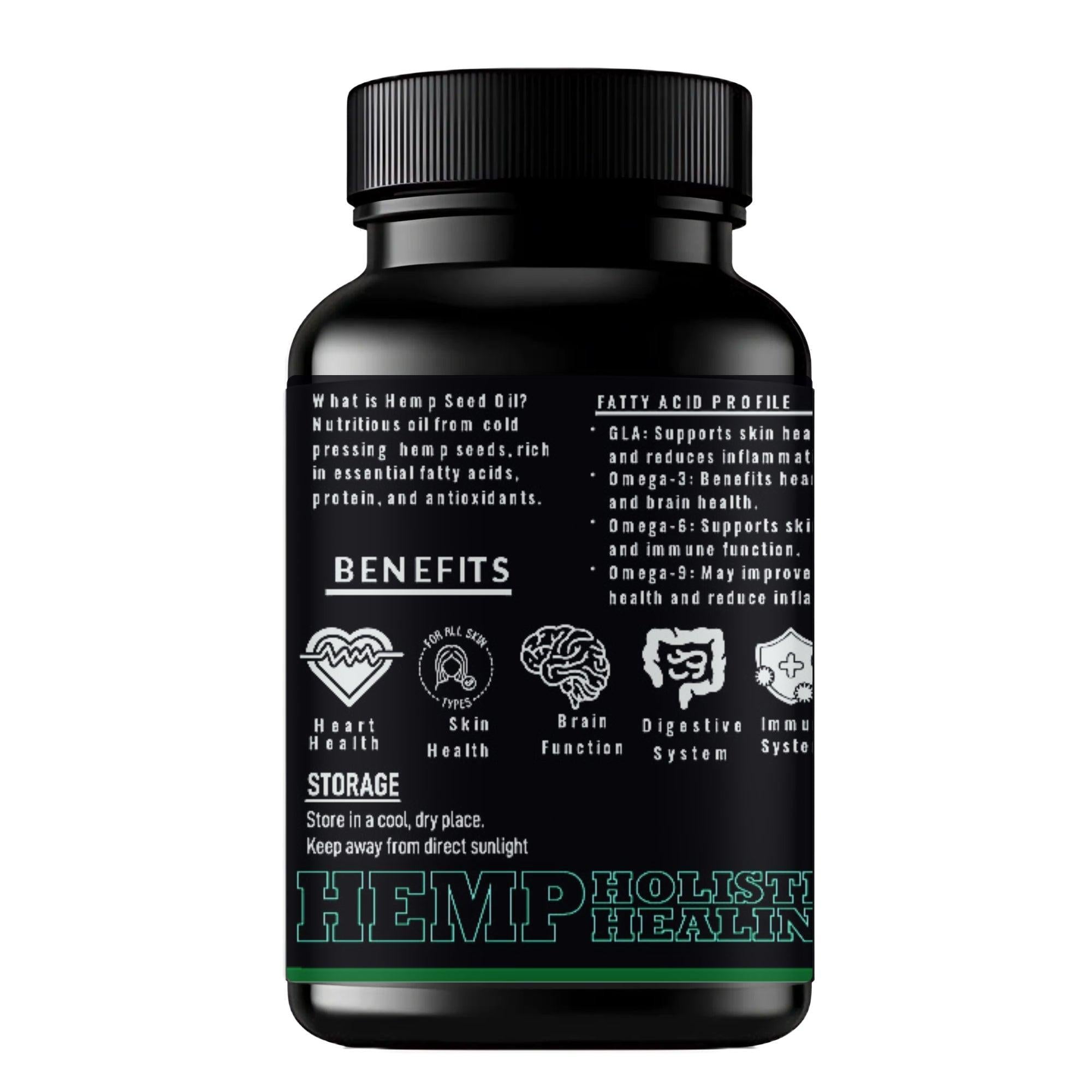 Cure By Design Hemp Seed Oil Softgel Capsule 500mg.