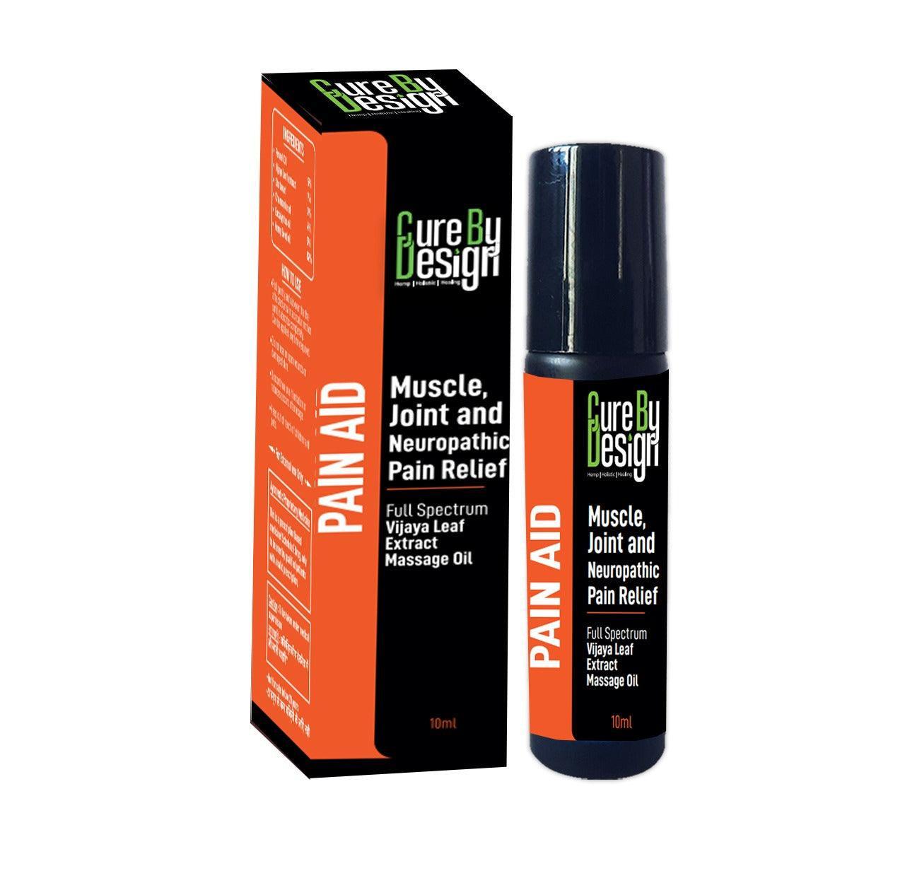 Cure By Design - Pain Aid (1%) Polyherbal Massage Oil.